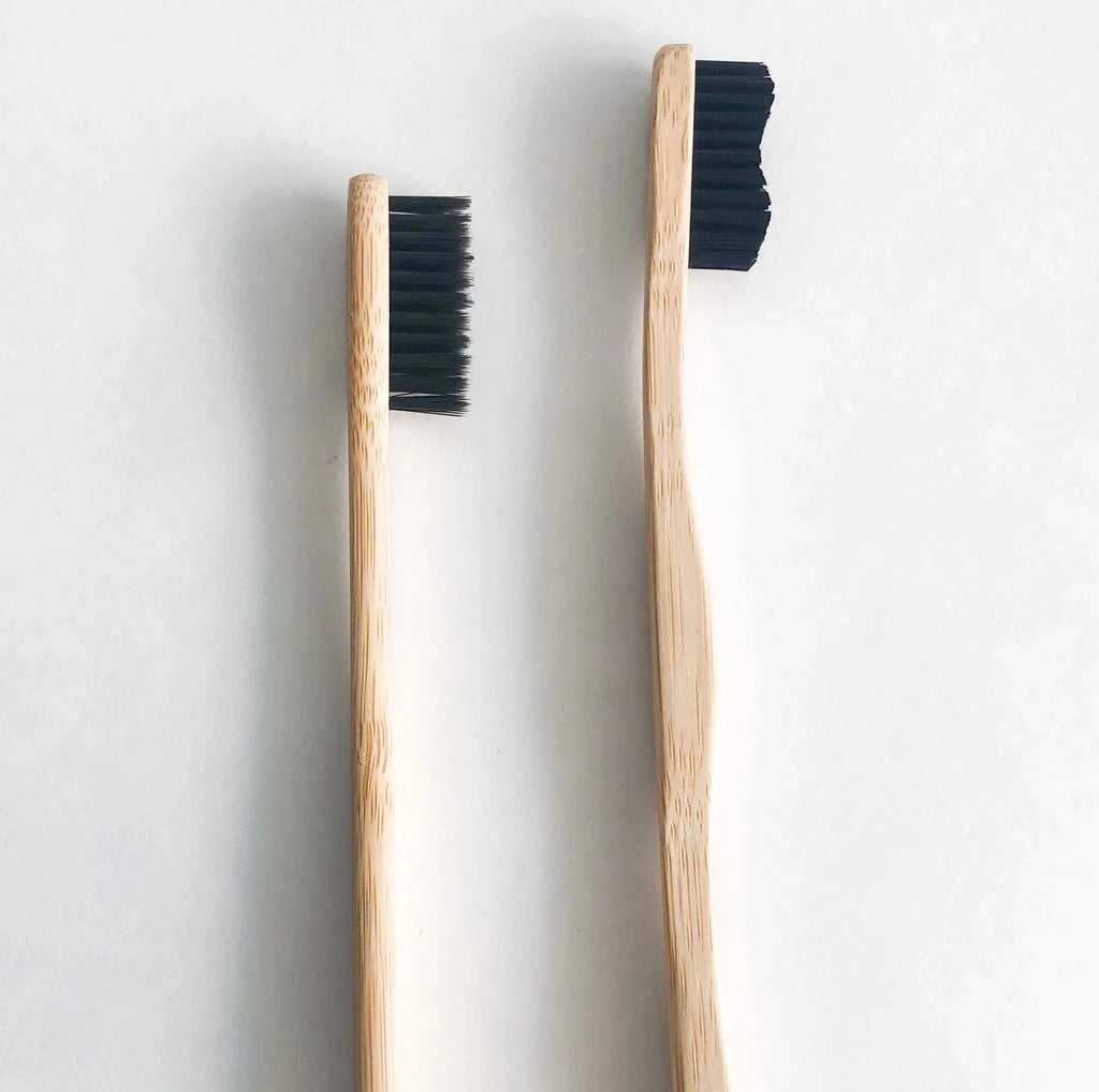 Eco Friendly Natural Bamboo Toothbrush - Activated Charcoal Bristle - Zero Waste | Biodegradable - Bambora